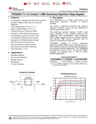 TPS563249 datasheet cover page