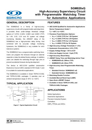 SGM820XQ datasheet cover page