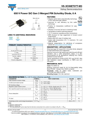 VS-3C06ET07T-M3 datasheet cover page