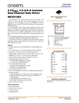 NCV51563 datasheet cover page