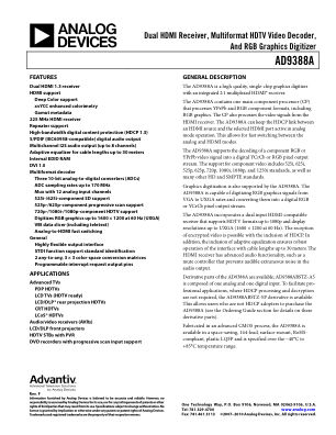 AD9388A datasheet cover page