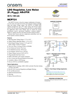 NCP731 datasheet cover page