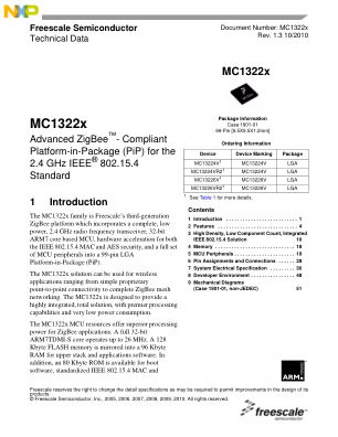 MC1322X 数据手册首页