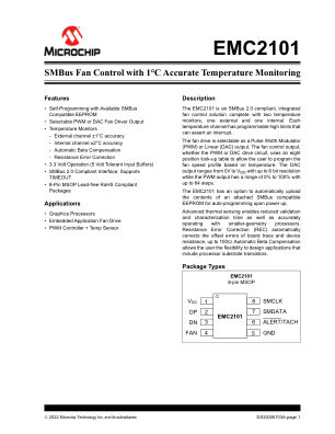 EMC2101-ACZL-TR 数据手册首页