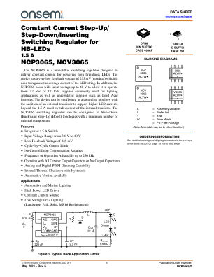 NCP3065 datasheet cover page