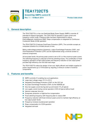 TEA1732CTS datasheet cover page