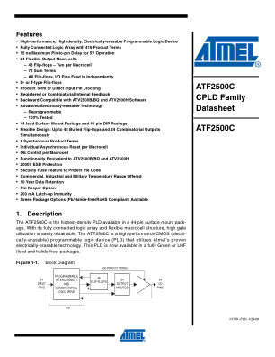 ATF2500C-15JU 数据手册首页