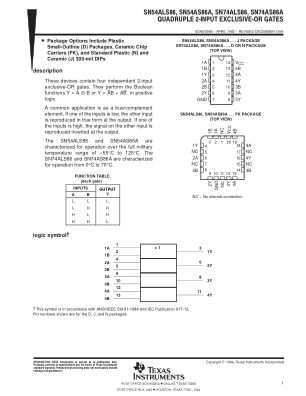SN74AS86A 数据手册首页