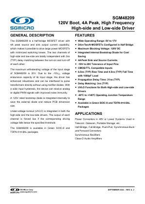 SGM48209 datasheet cover page