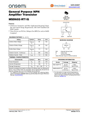 MSD602-RT1 数据手册首页