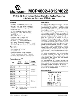 MCP4802-E 数据手册首页