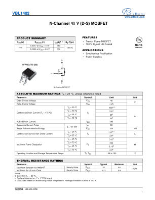 PSMN2R8-40BS 数据手册首页