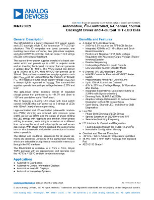 MAX25069 datasheet cover page