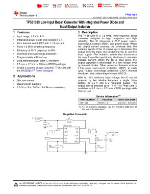 TPS61093 datasheet cover page