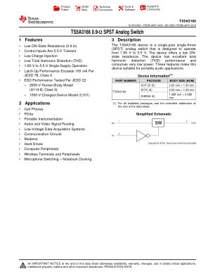 TS5A3166 datasheet cover page