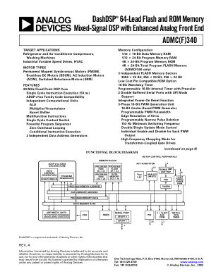 ADMCF340 数据手册首页
