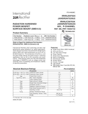 IRHNJ597034 datasheet cover page