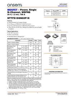 NTTFS1D8N02P1E datasheet cover page