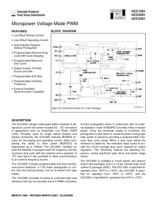 UCC3581 datasheet cover page