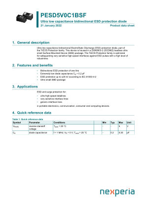 PESD5V0C1BSFYL datasheet cover page