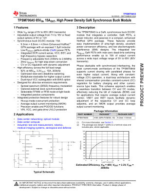 TPSM706A5 datasheet cover page
