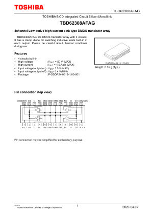 TBD62308AFAG datasheet cover page