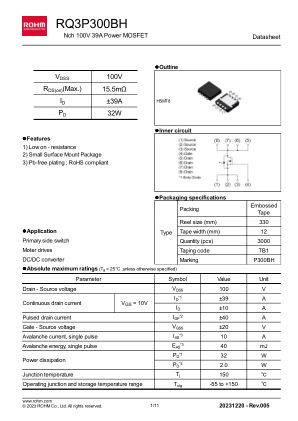 RQ3P300BH 数据手册首页