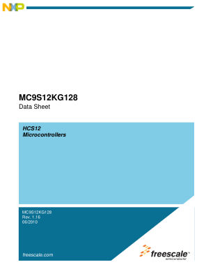 MC9S12KG128 数据手册首页