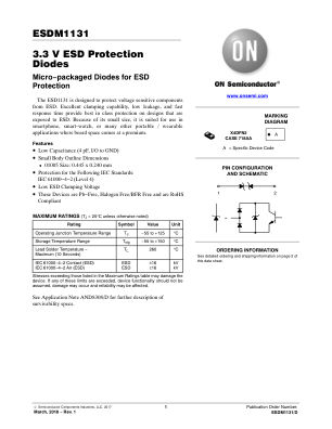 ESDM1131 datasheet cover page