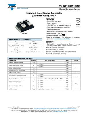 VS-GT100DA120UF 数据手册首页