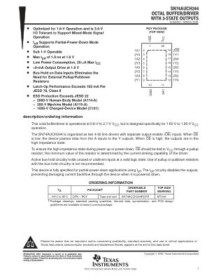 SN74AUCH244 数据手册首页