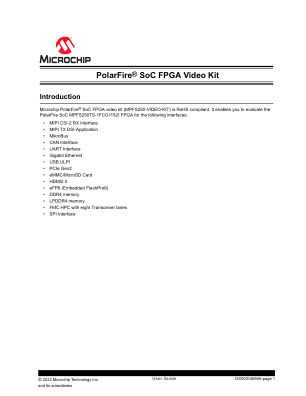 MPFS250-VIDEO-KIT 数据手册首页