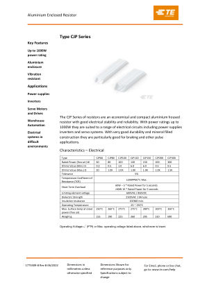 CJP100J47RJ datasheet cover page