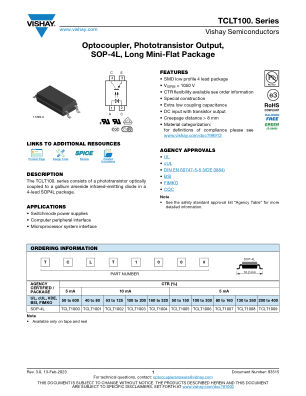TCLT1000 datasheet cover page