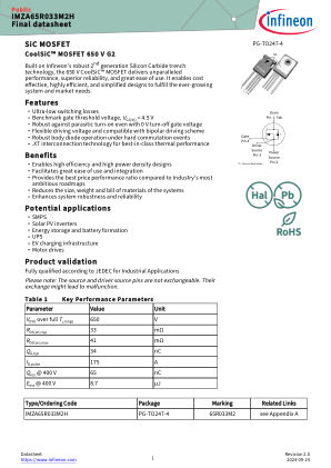 IMZA65R033M2H datasheet cover page