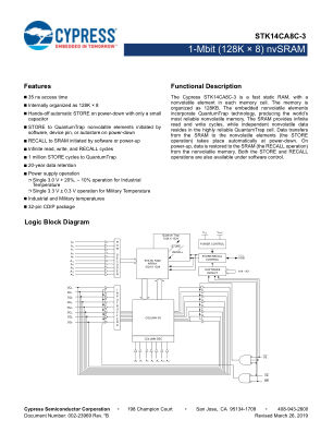 STK14CA8C-35C35M datasheet cover page