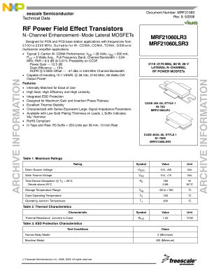 MRF21060 数据手册首页