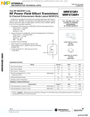 MRF373 数据手册首页