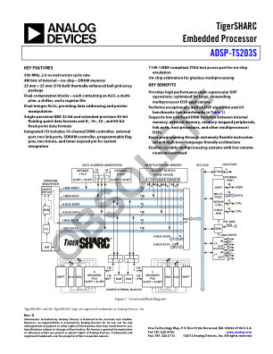 ADSP-TS203S datasheet cover page