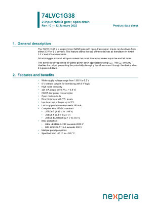74LVC1G38GF datasheet cover page