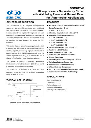 SGM817XQ datasheet cover page