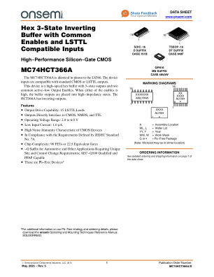 MC74HCT366A 数据手册首页