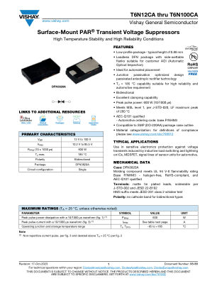 T6N12CATHRUT6N100CA datasheet cover page