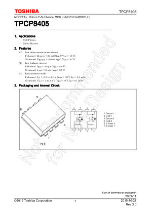 TPCP8405 datasheet cover page