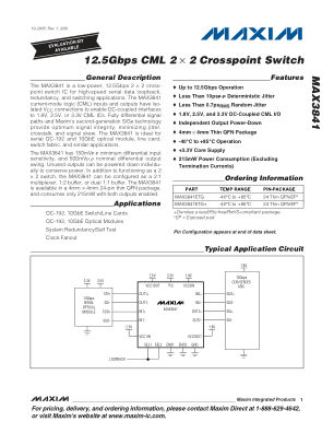 MAX3841 datasheet cover page