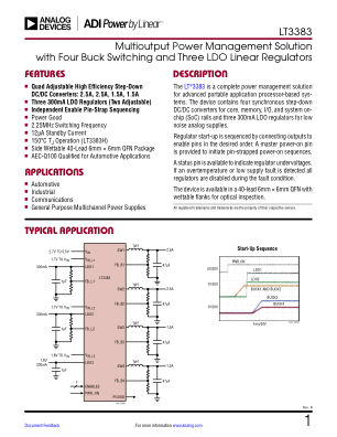 LT3383 datasheet cover page