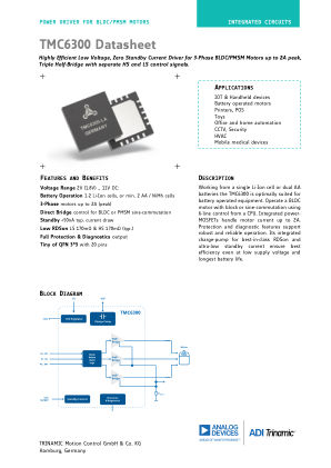 TMC6300 datasheet cover page