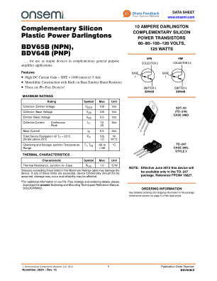 BDV65B 数据手册首页
