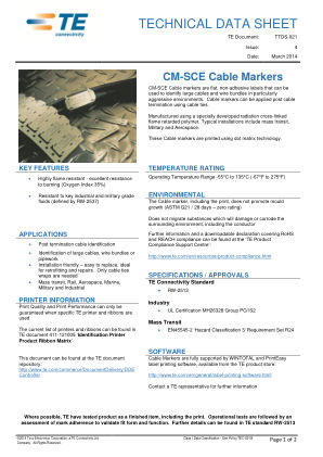 CM-SCE-1 数据手册首页