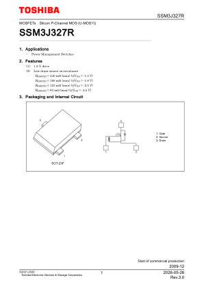 SSM3J327R datasheet cover page